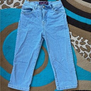 Gloria Vanderbilt Women's Light Blue High Waisted Petite Amanda Capri Pants